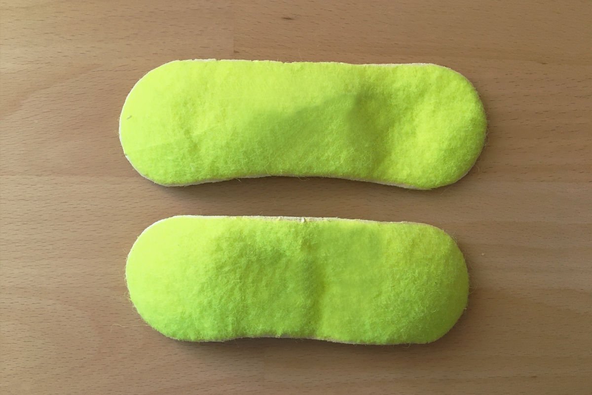 photo of the felt layer of a tennis ball